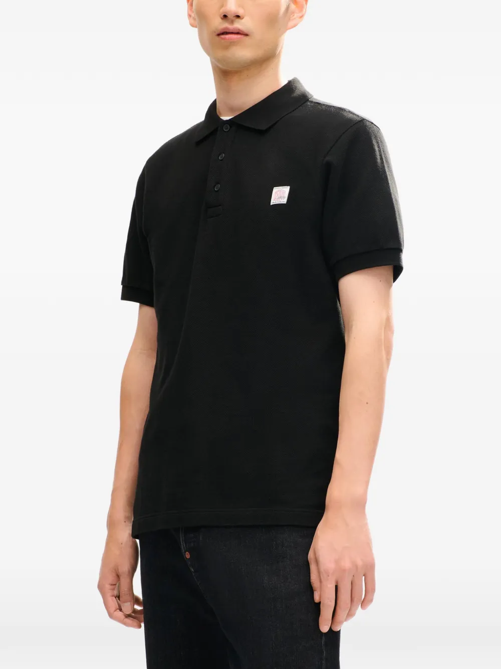 Kenzo Work And Play logo-appliqué polo shirt Zwart