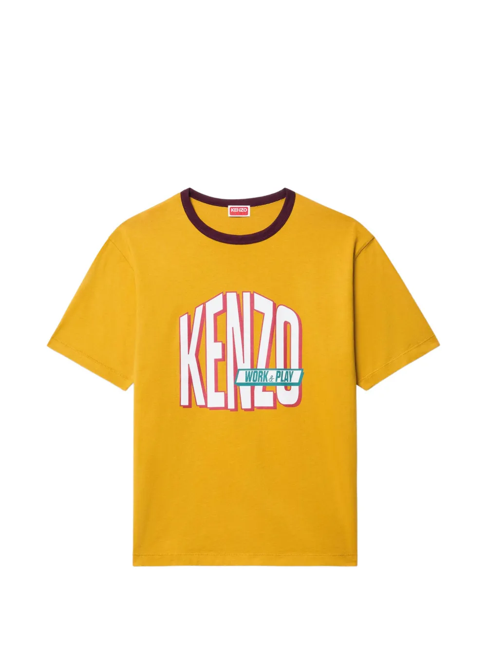 Kenzo Work And Play katoenen T-shirt Geel