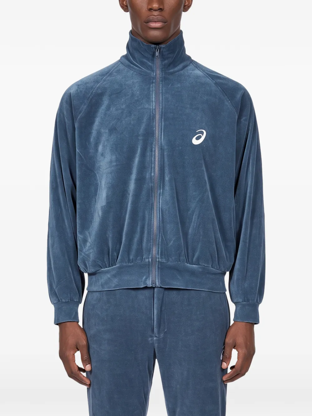 soshiotsuki x asics fluwelen sweater met logo-print Blauw
