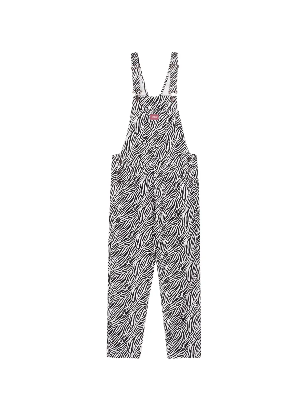 Favorite People Girl Next Door zebra-print overalls - Bianco