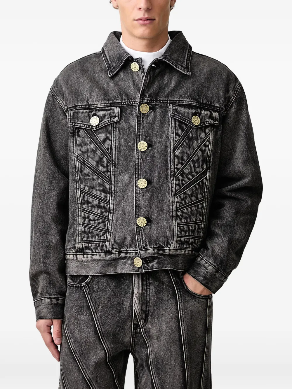 House of errors All-Seeing denim jacket - Black