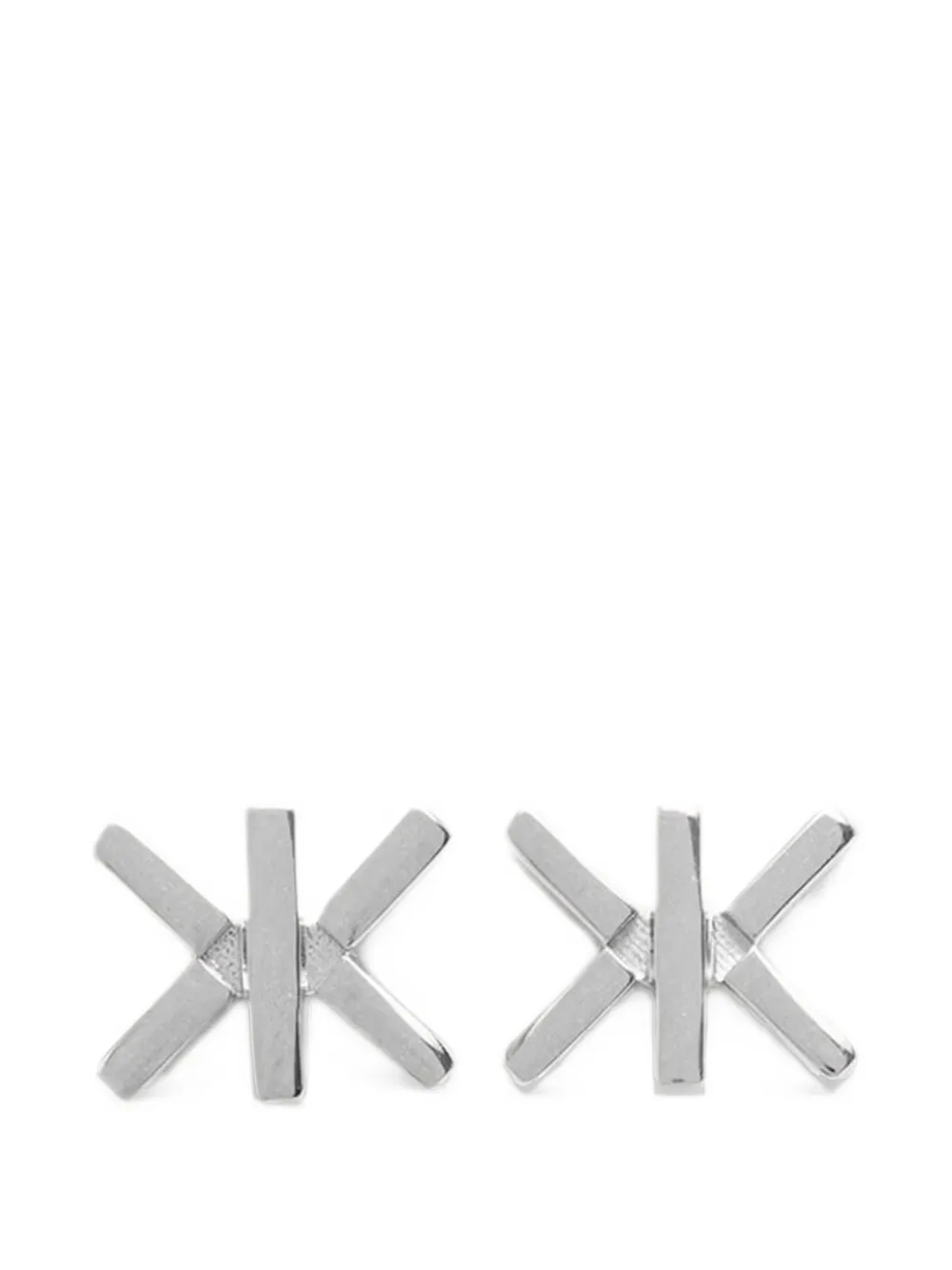 Kenzo Double K logo earrings - Argento