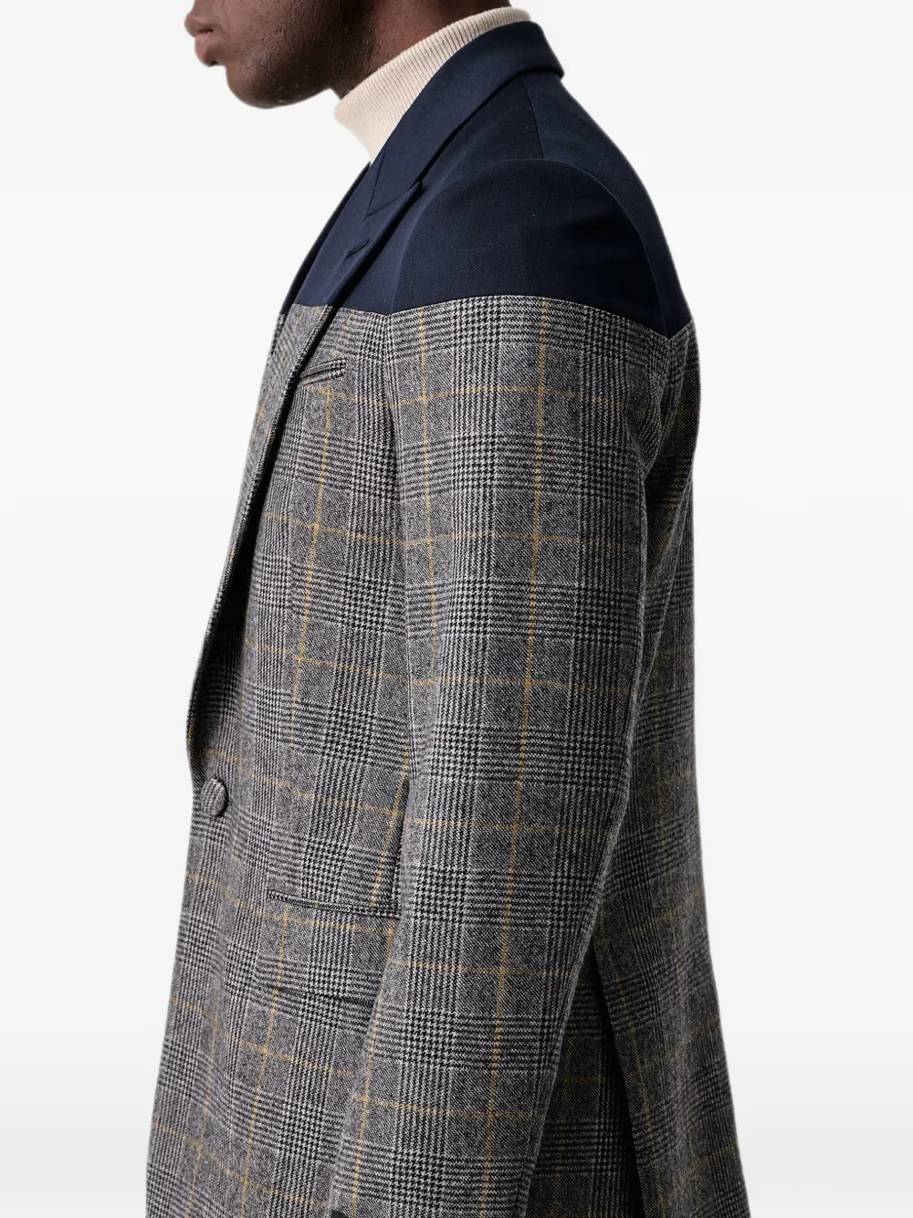 Kenzo Checks single-breasted blazer Grijs