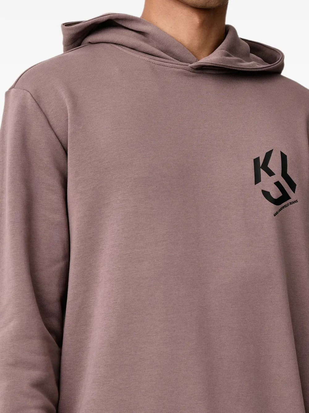 Karl Lagerfeld Jeans Hoodie met logoprint Paars