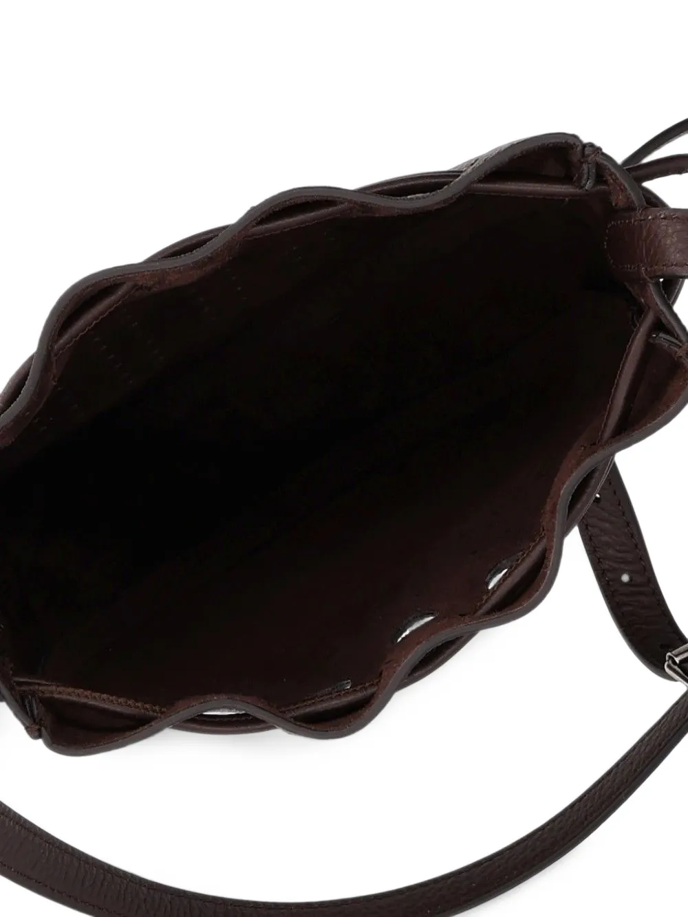 Valentino Garavani Signature perforated leather messenger bag Bruin