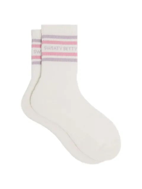 Sweaty Betty Varsity slogan-print socks