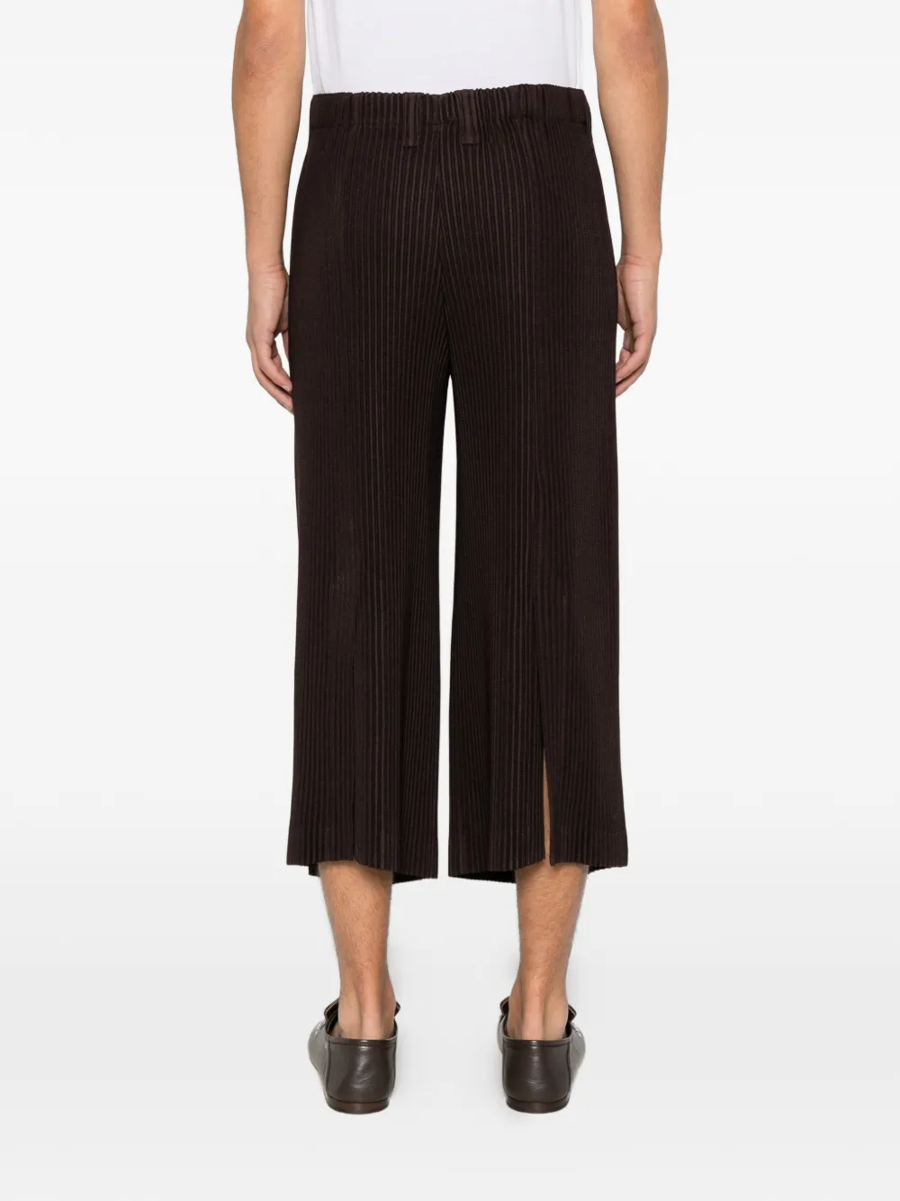 Homme Plissé Issey Miyake pleated cropped trousers Bruin
