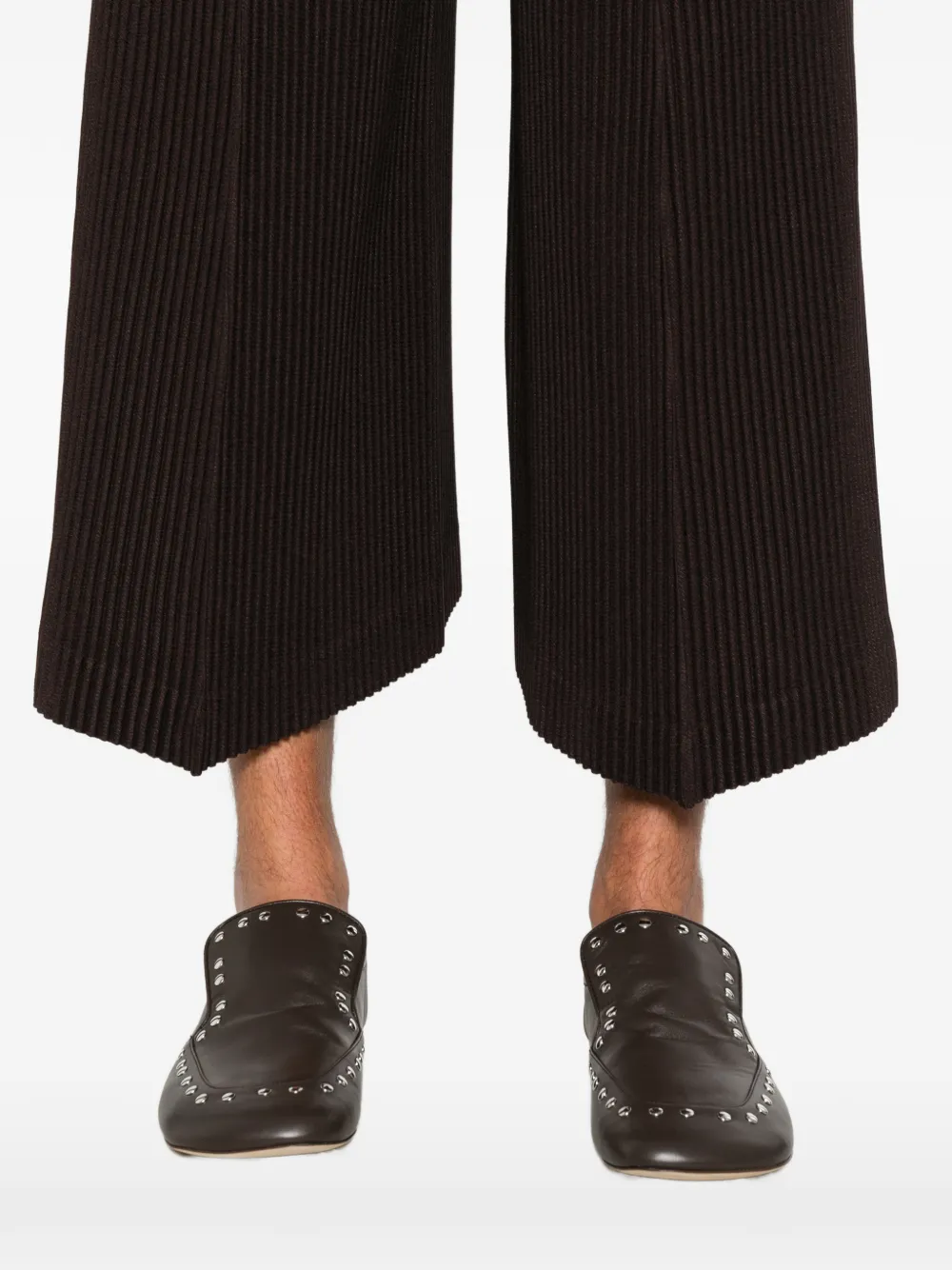 Homme Plissé Issey Miyake pleated cropped trousers Bruin