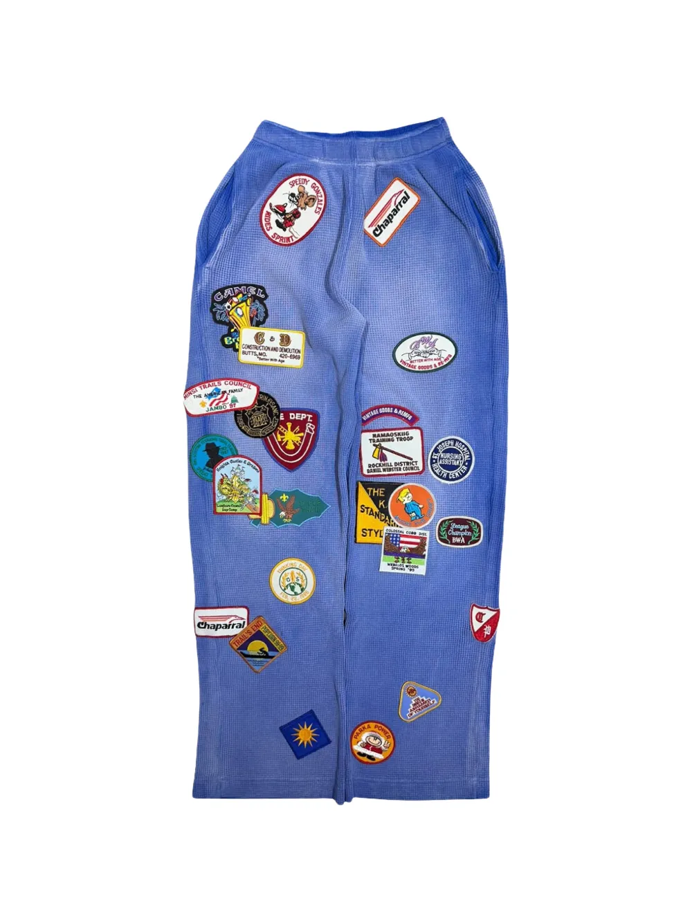 Better with Age Gentlemen's Waffle #2 patch-detail track pants - Blu