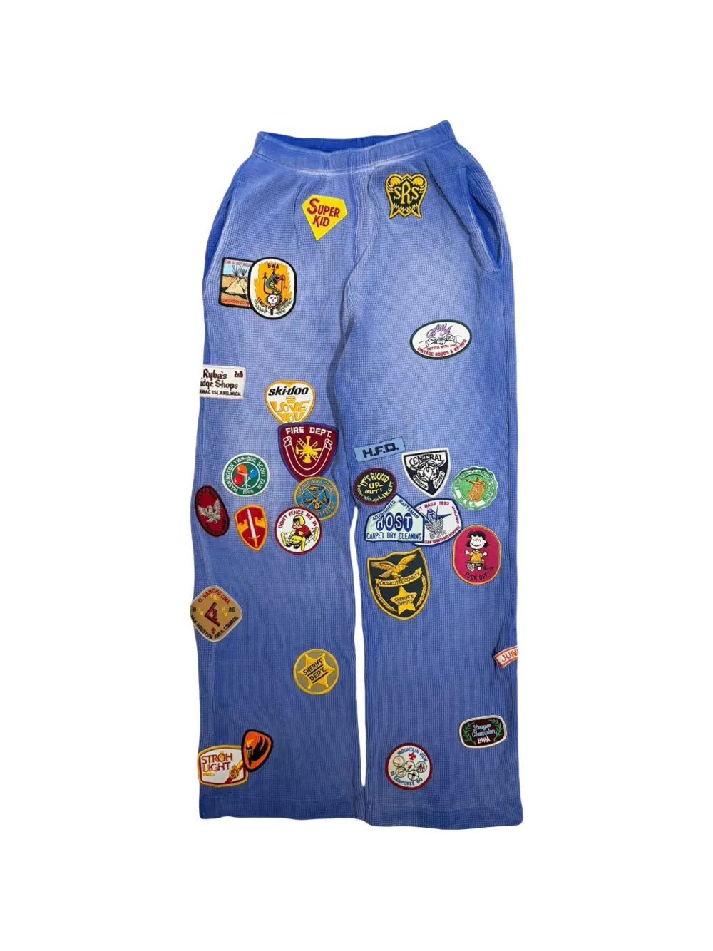 Better with Age Gentlemen's Waffle #3 patch-detail track pants - Blu