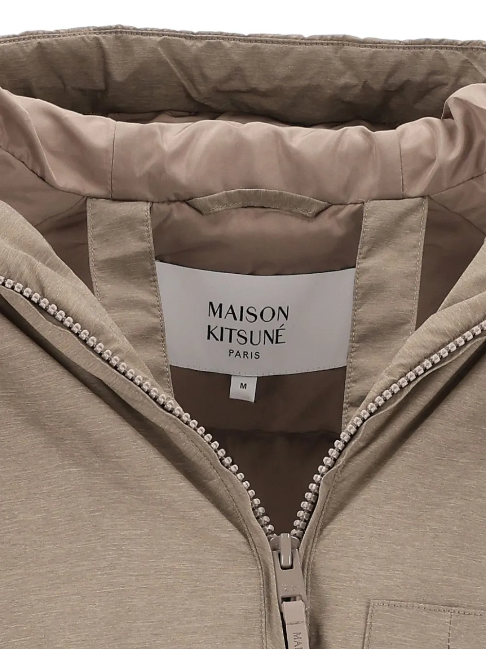 Maison Kitsuné profile fox hooded coat Beige