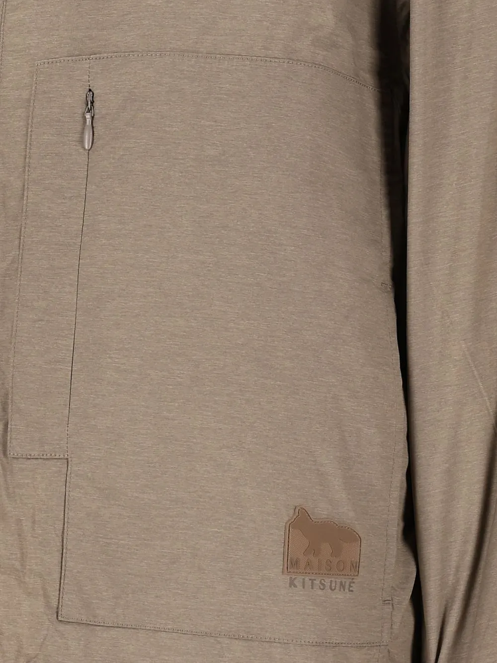 Maison Kitsuné profile fox hooded coat Beige