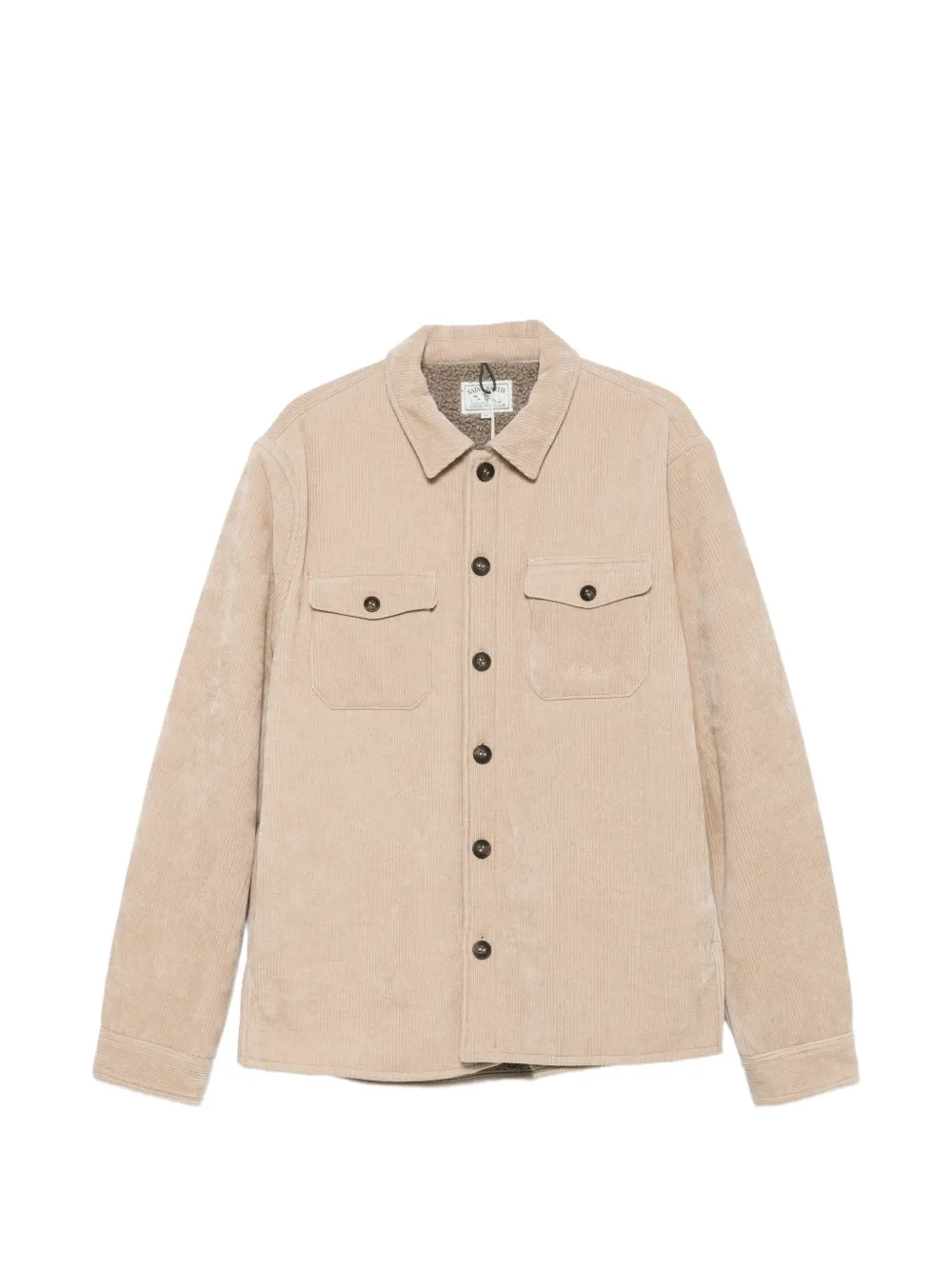 MC2 Saint Barth corduroy button-up overshirt Beige