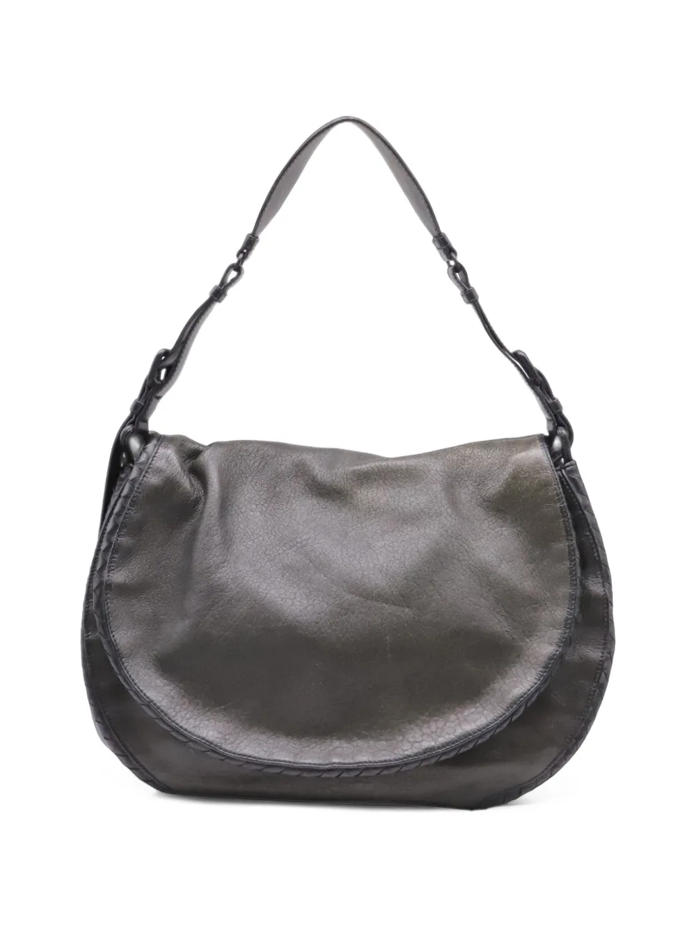 Bottega Veneta Pre-Owned Intrecciato-trimmed shoulder bag - Verde