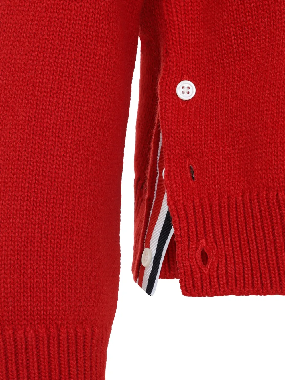 Thom Browne 4-Bar intarsia Hector cardigan Rood