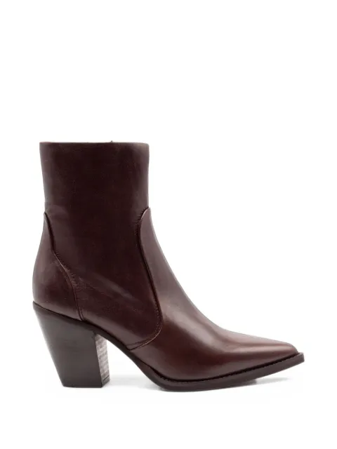 Julie Dee pointed-toe leather ankle boots