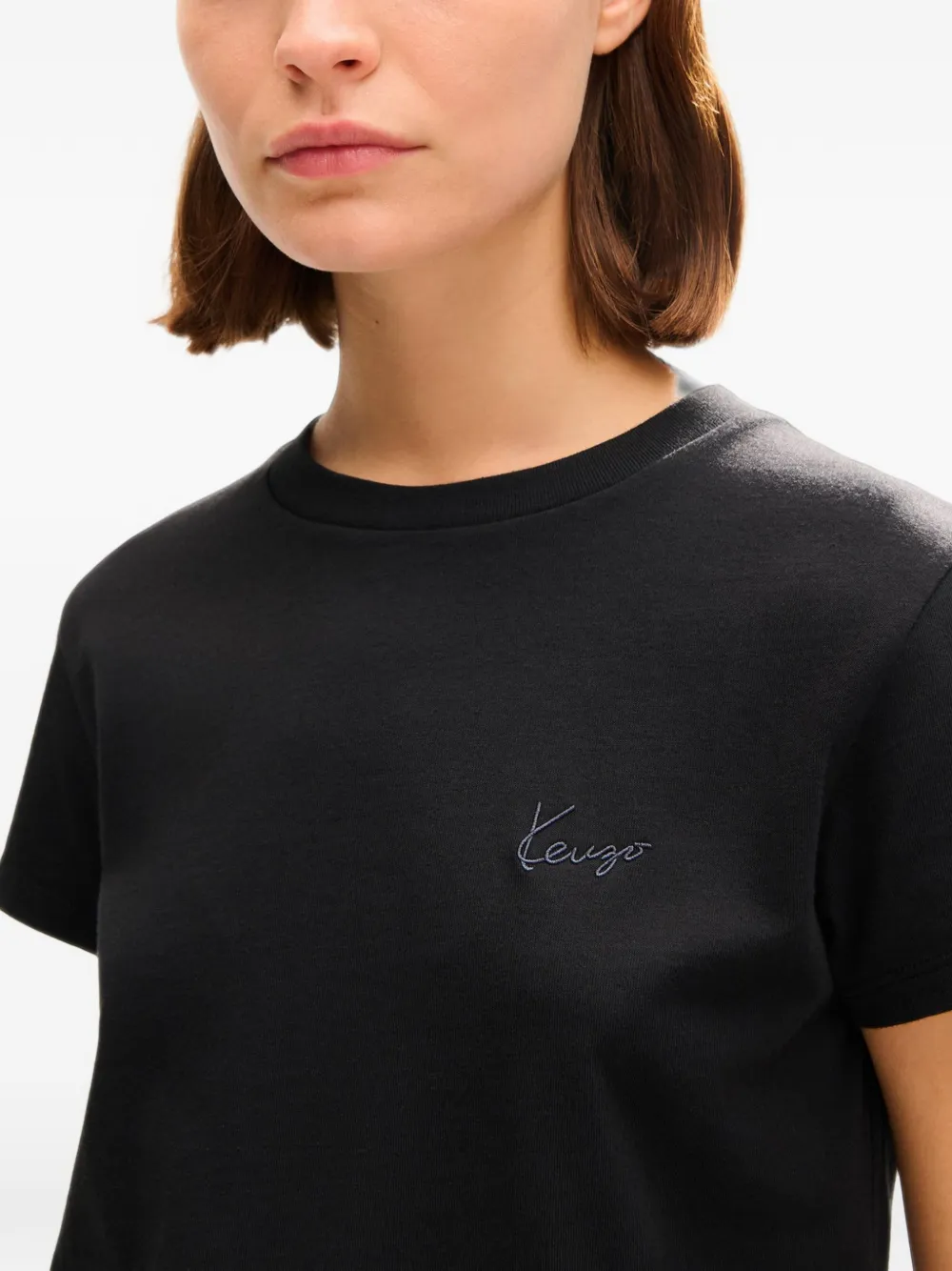 Kenzo Signature cotton T-shirt Zwart