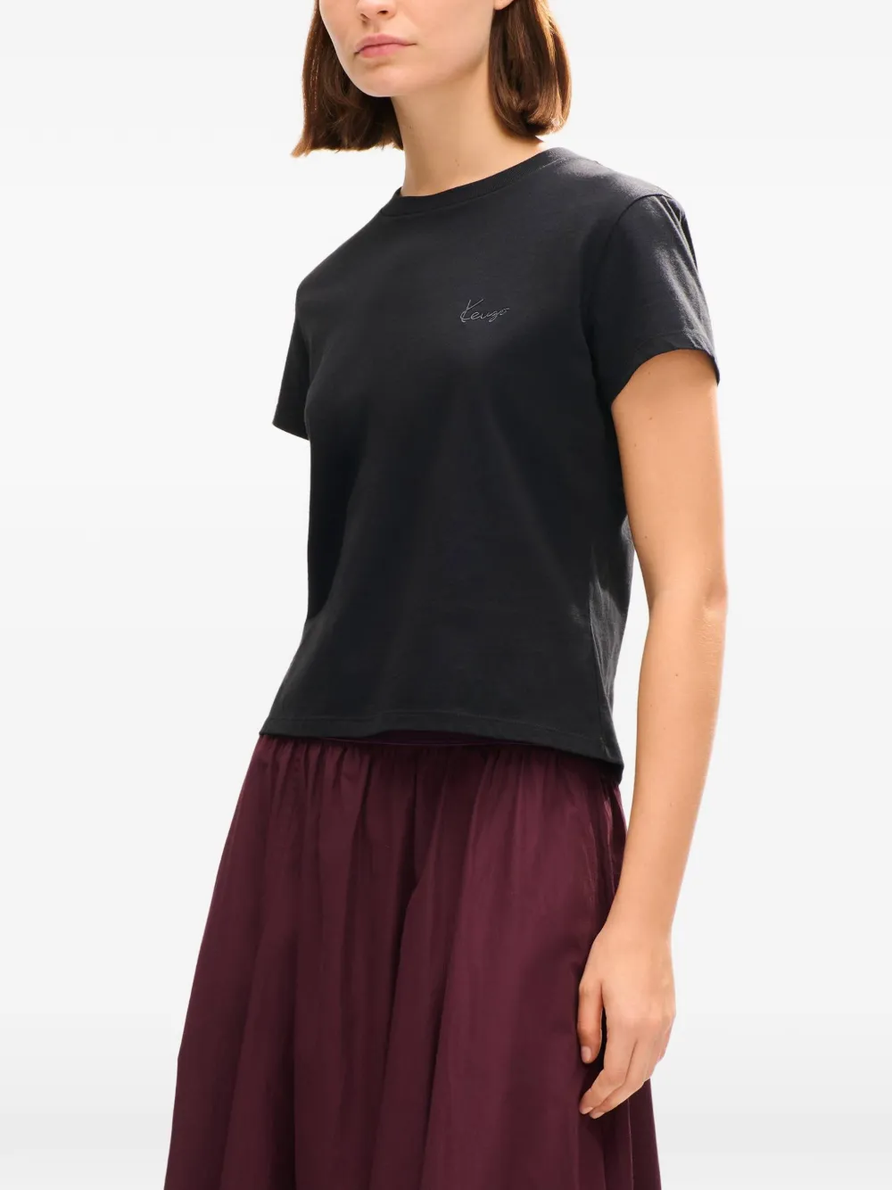 Kenzo Signature cotton T-shirt Zwart