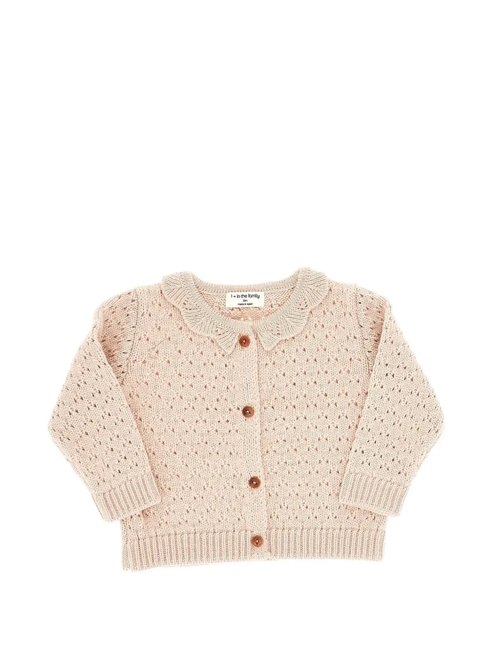 1+ In The Family openwork-knit scalloped cardigan - Toni neutri