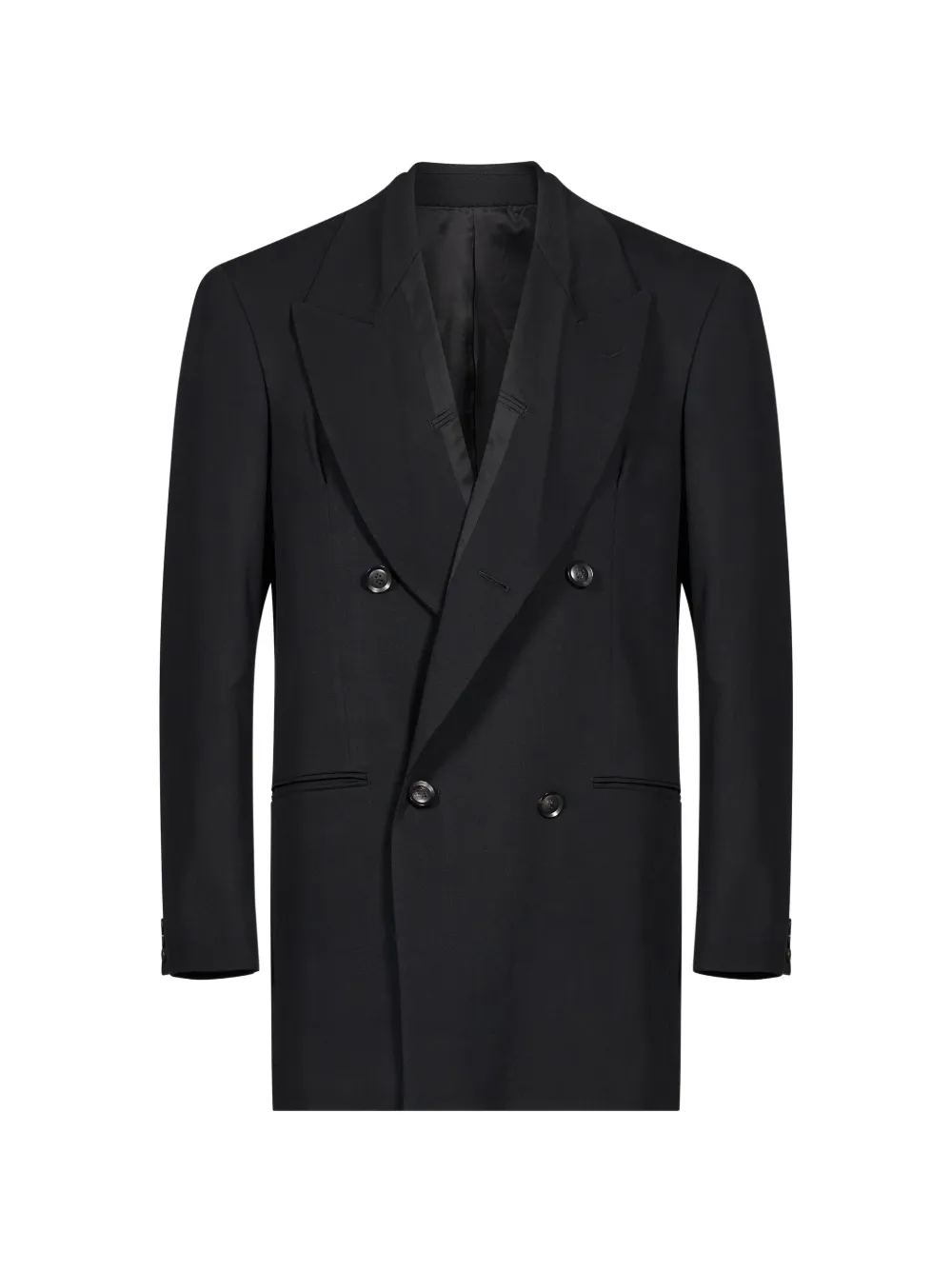 soshiotsuki veste croisée à revers pointus | noir | Image 1