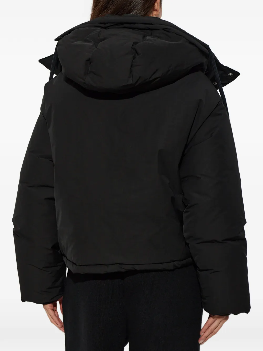 AMI Paris hooded padded jacket Zwart