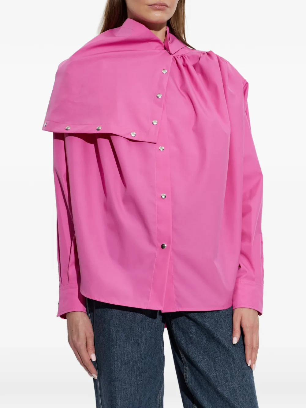IRO Fatal asymmetric layered shirt Roze
