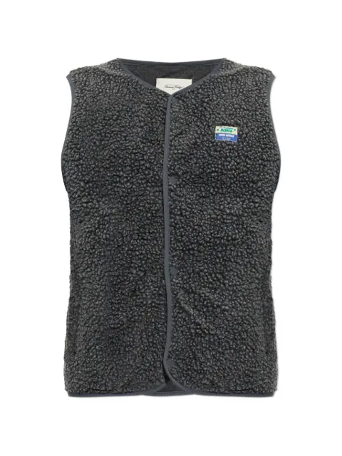 American Vintage logo-patch fleece gilet jacket
