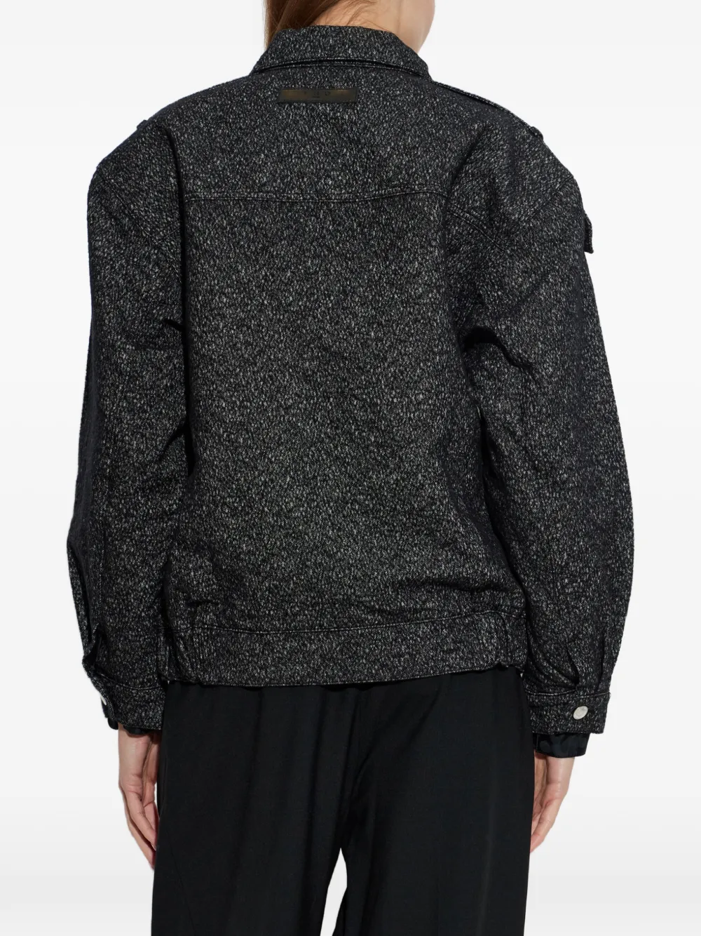 IRO Medley belted oversized jacket Zwart