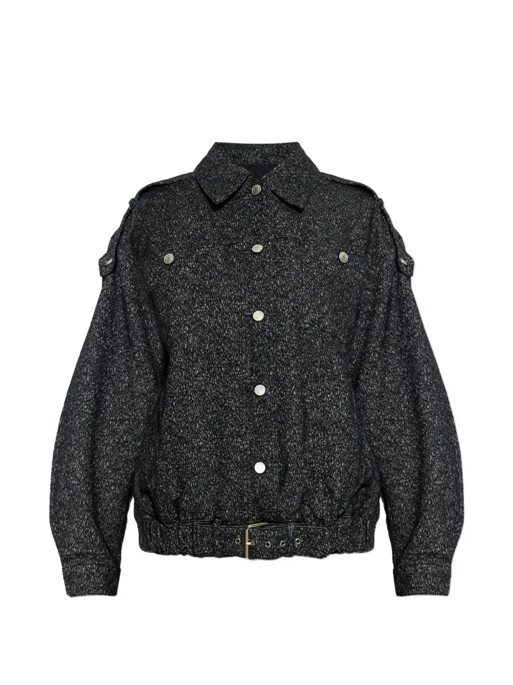 IRO Medley belted oversized jacket Zwart