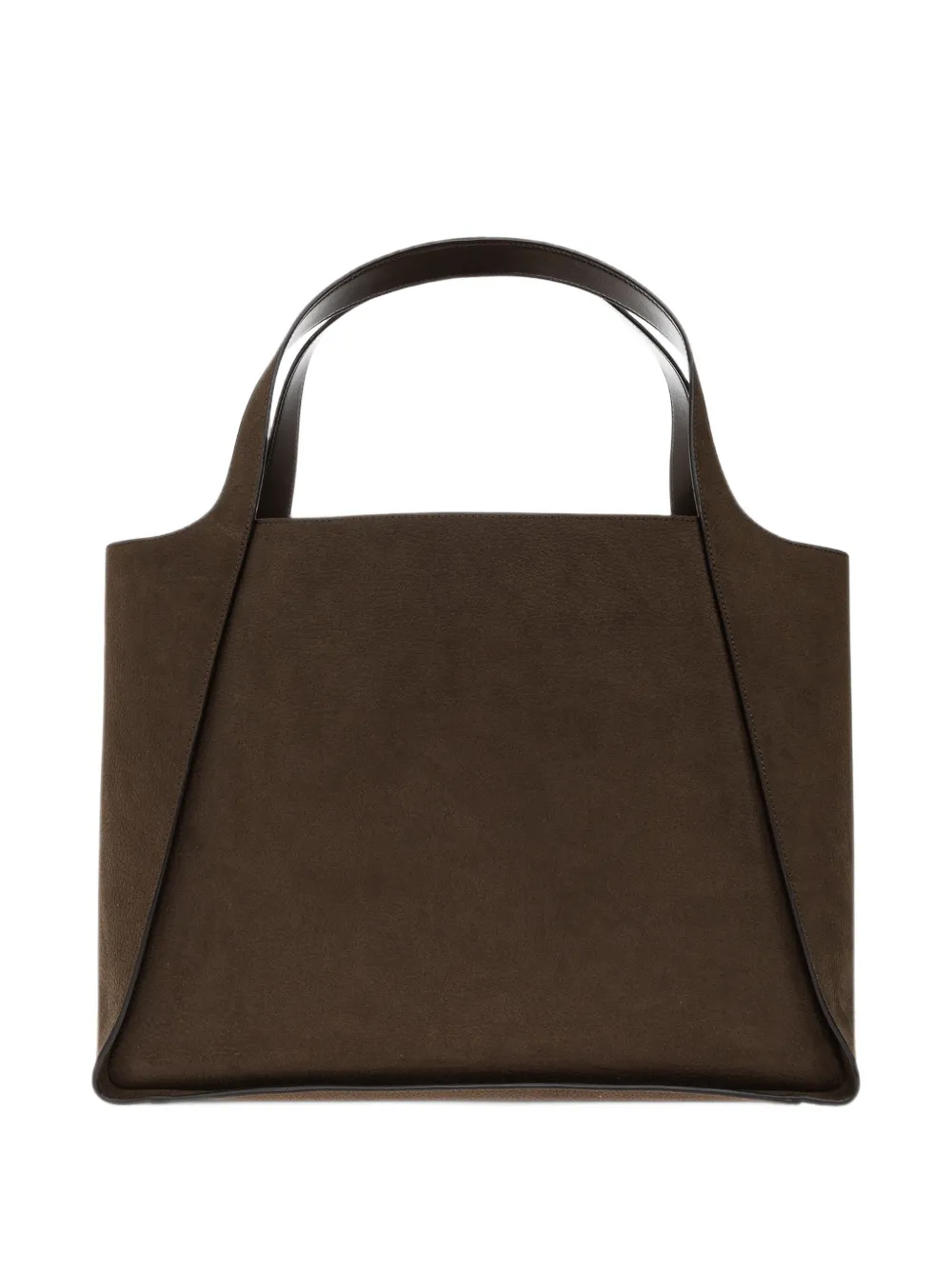 Stella McCartney logo large suede tote bag Bruin