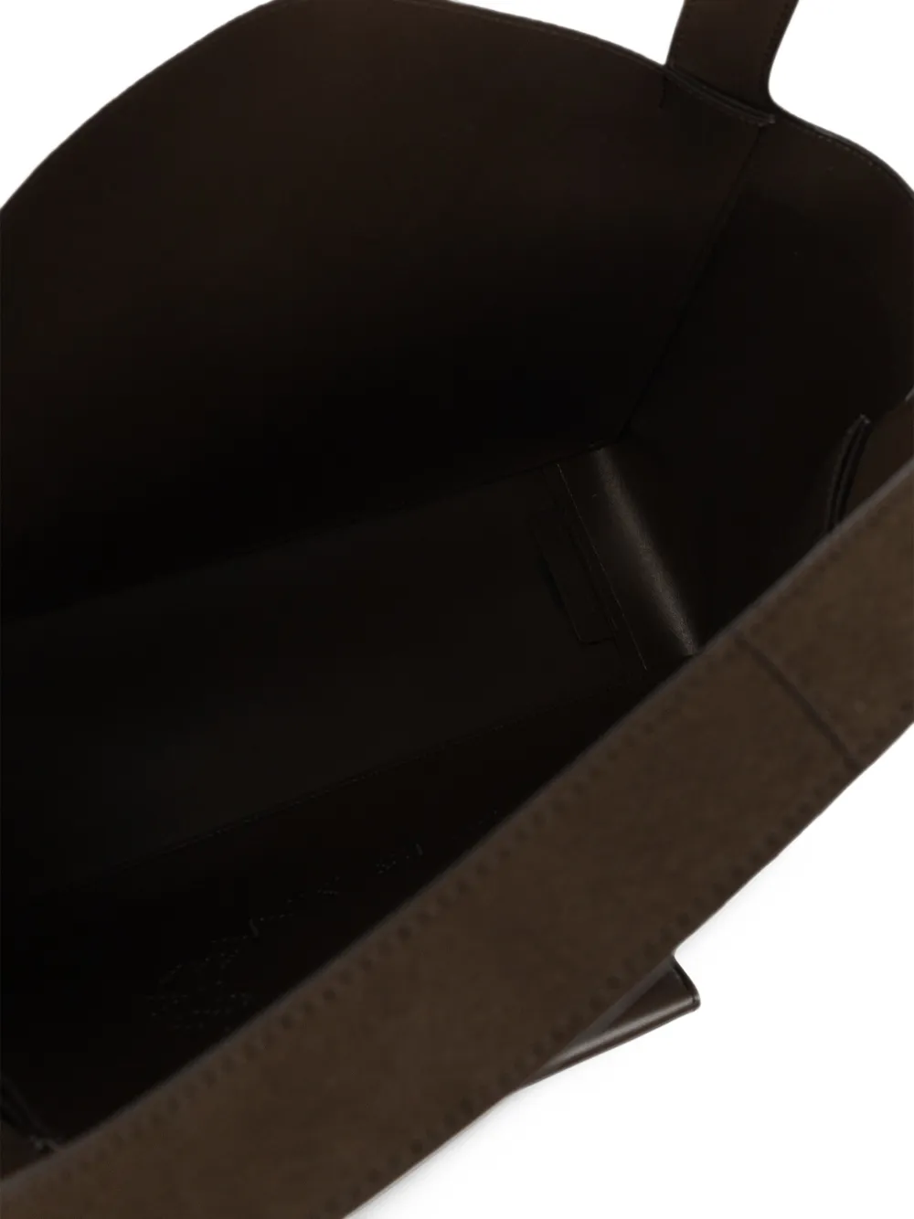 Stella McCartney logo large suede tote bag Bruin