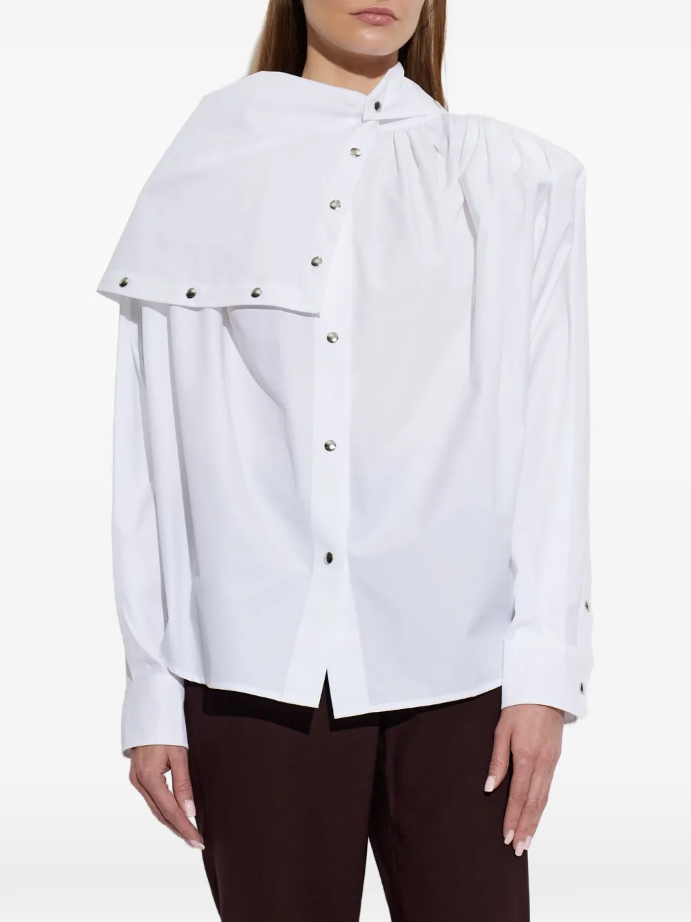 IRO Fatal asymmetric-panel shirt Wit