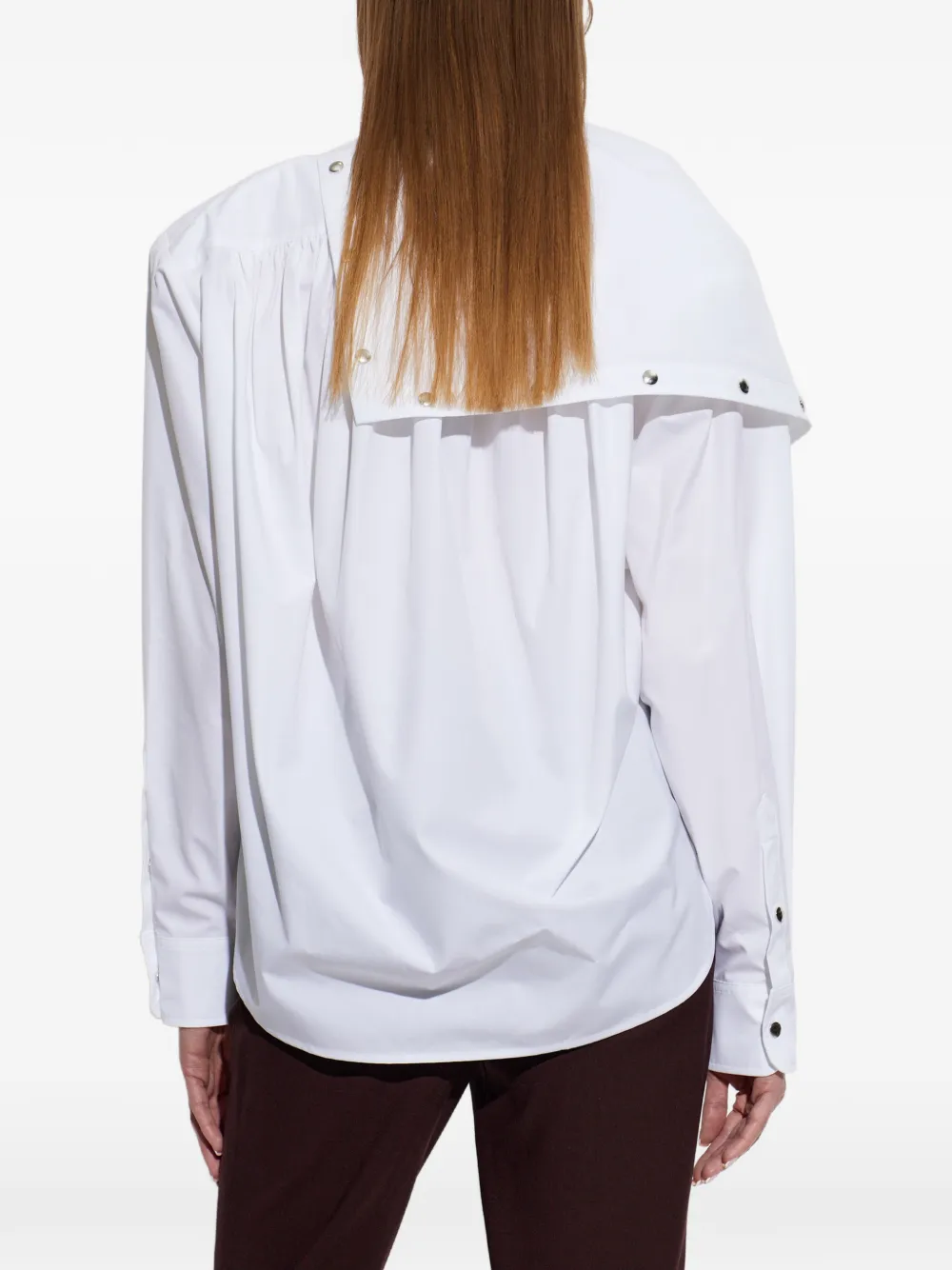 IRO Fatal asymmetric-panel shirt Wit