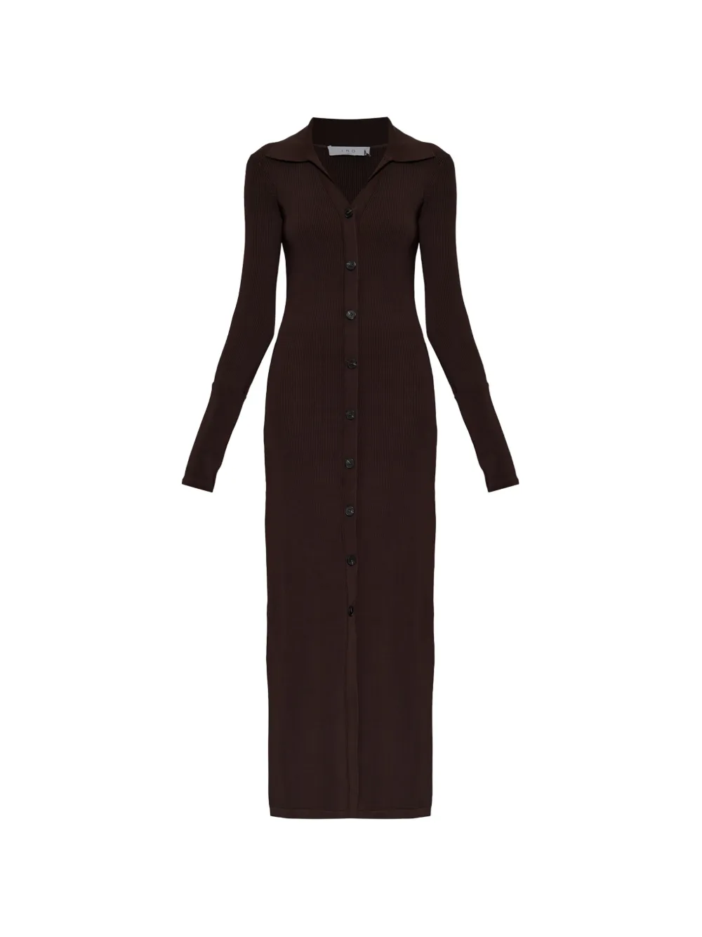 IRO Wonderwall ribbed-knit midi dress Bruin