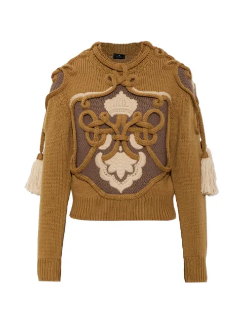 ETRO embroidered tassel-detail sweater