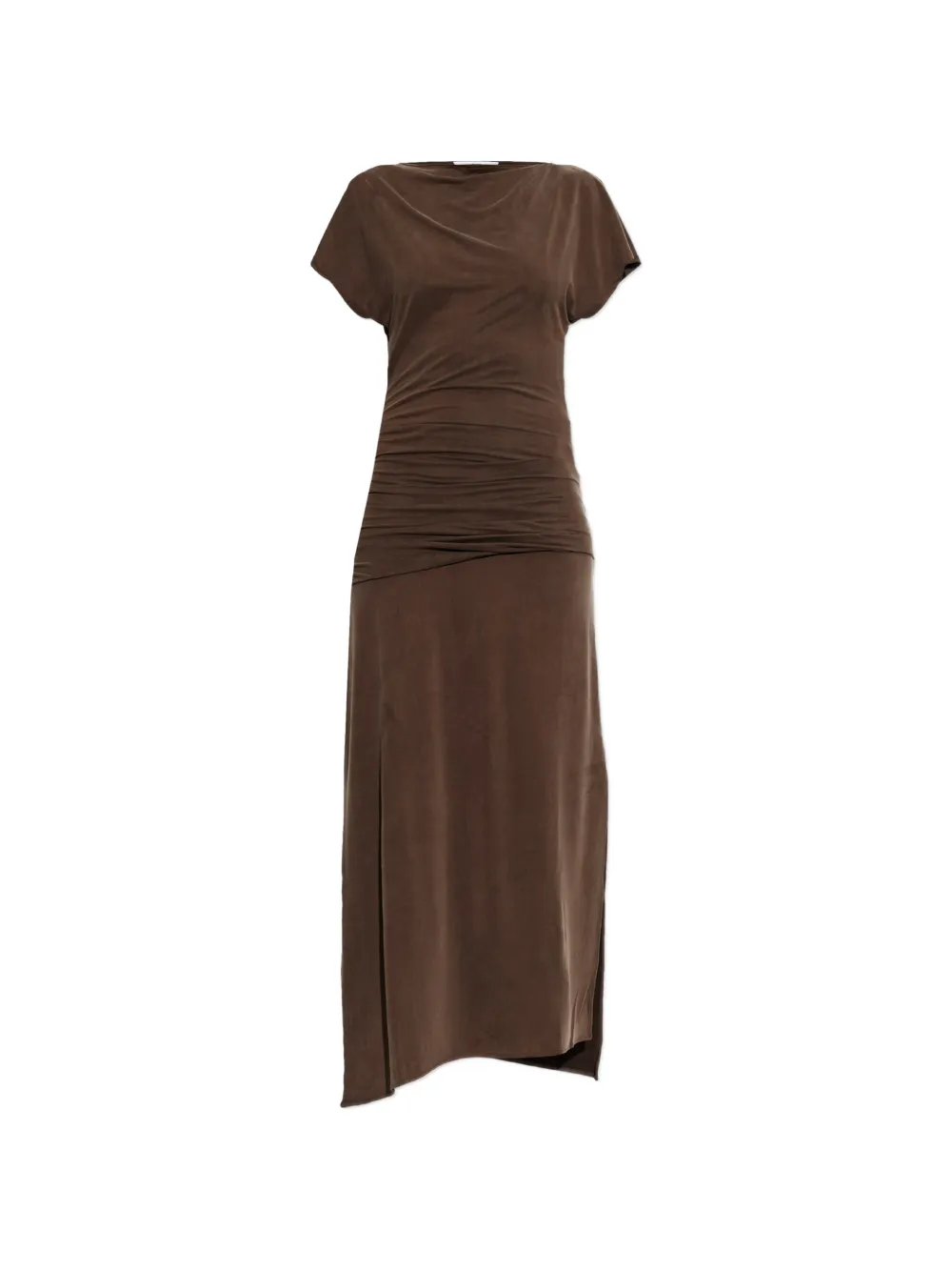 IRO Excess ruched midi dress Bruin