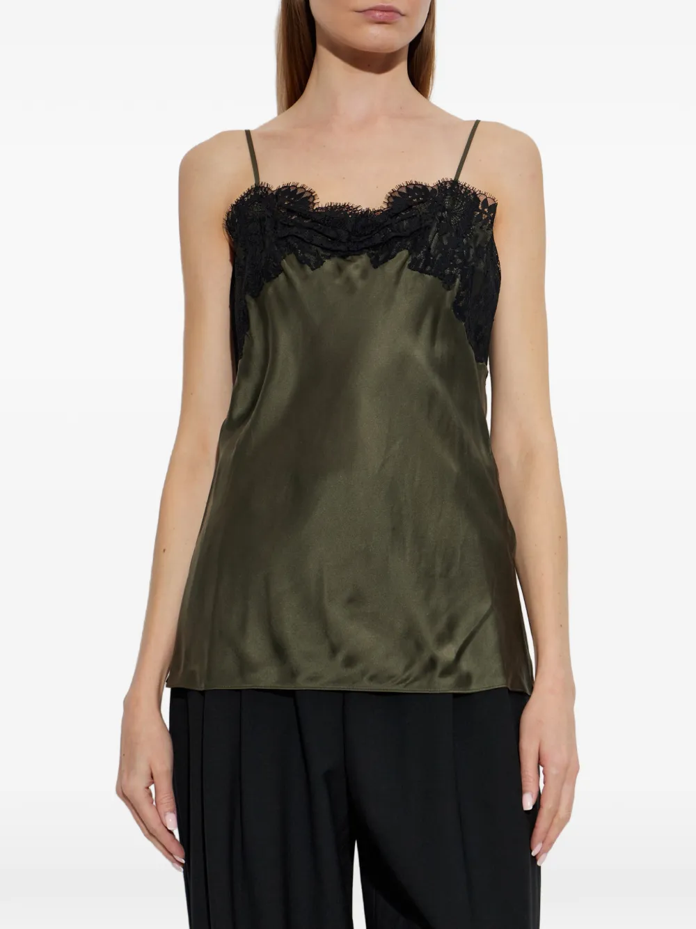 IRO Natron lace-trim top Groen