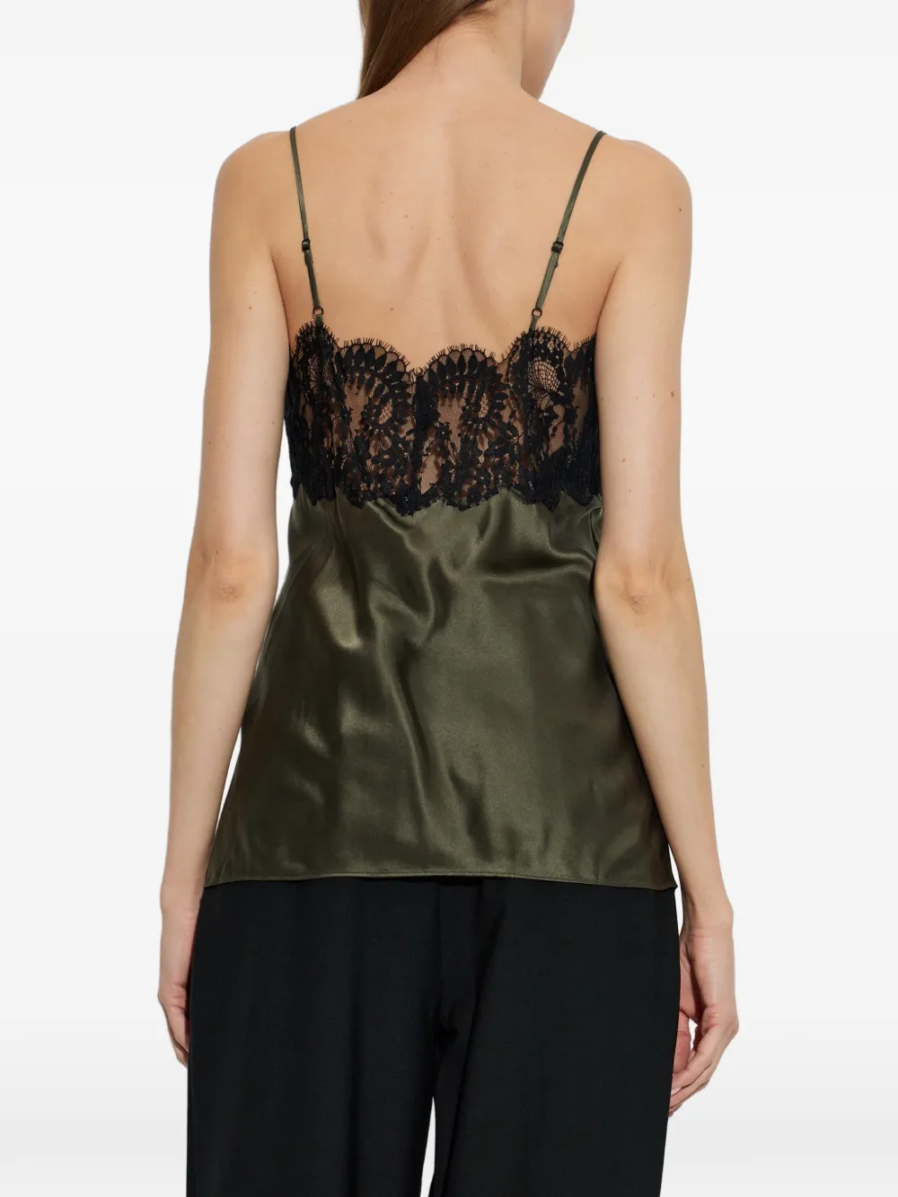 IRO Natron lace-trim top Groen