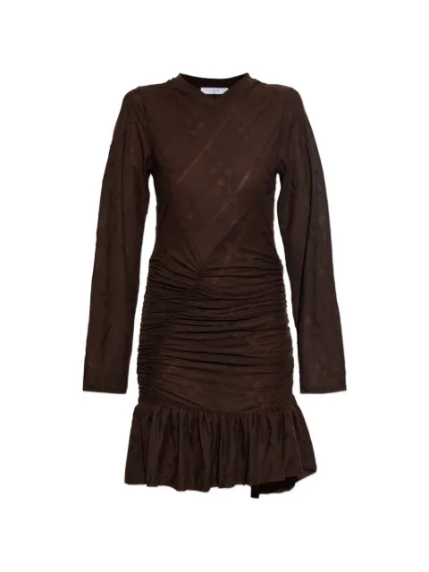 IRO Harmony ruched ruffled mini dress