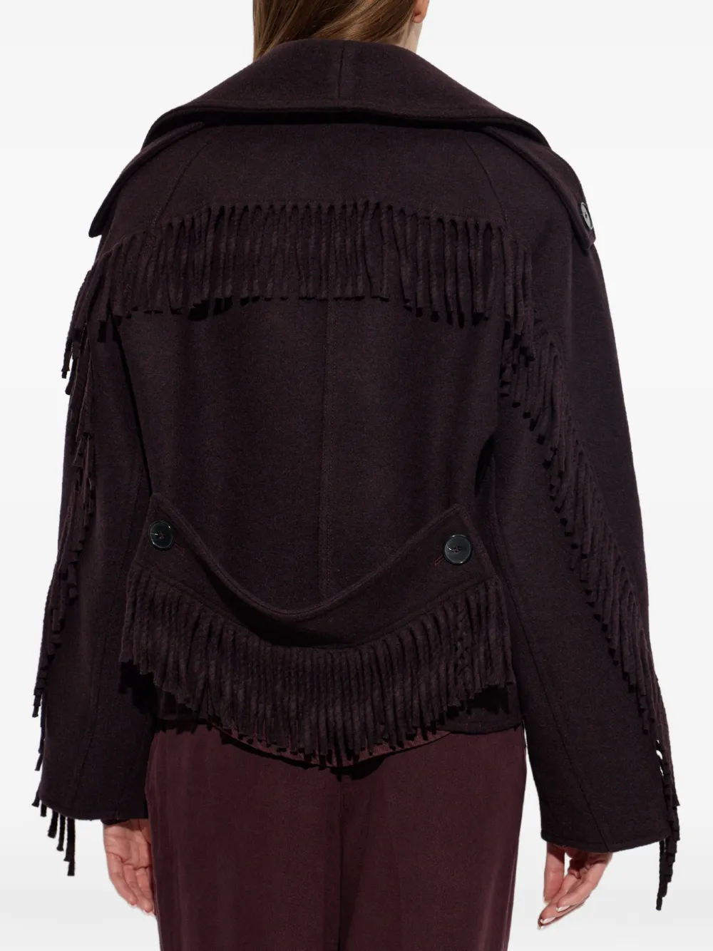 IRO Daring fringed jacket Rood