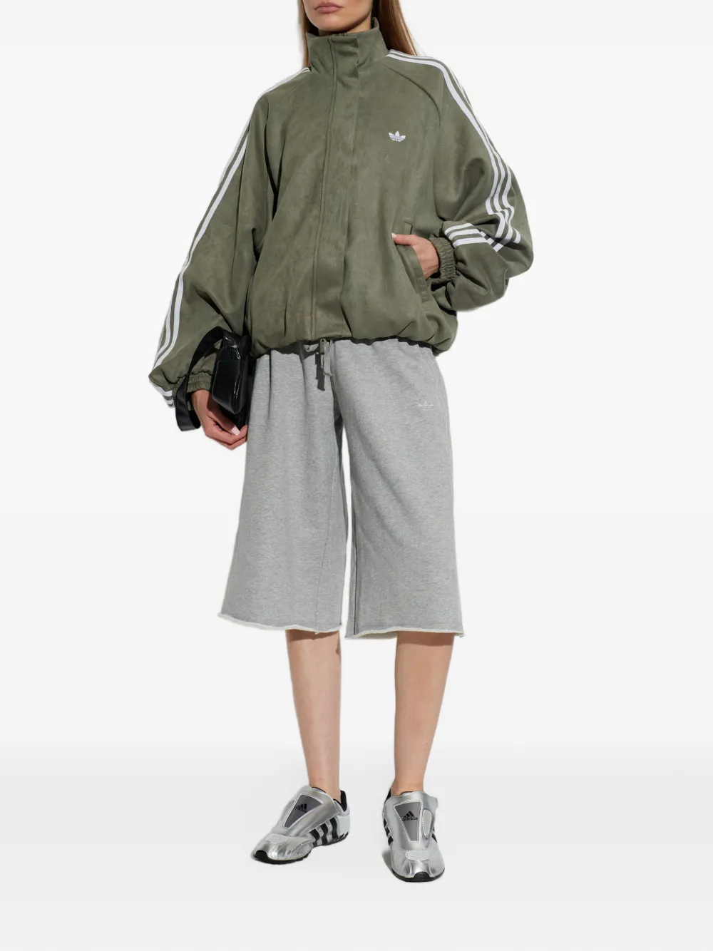adidas Adilenium Season 6 faux-suede track top Groen