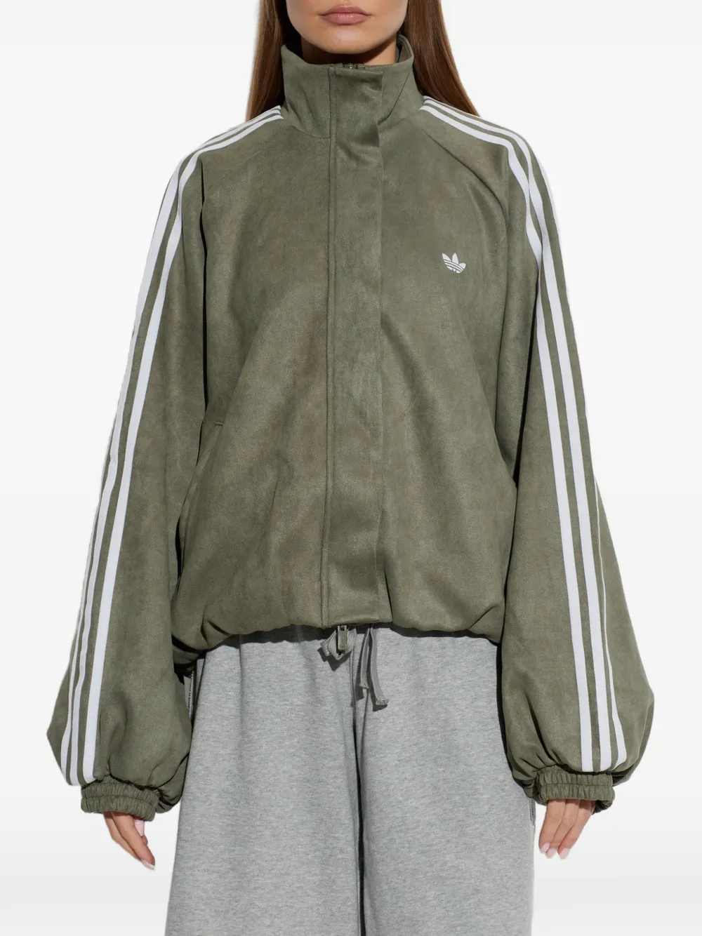 adidas Adilenium Season 6 faux-suede track top Groen