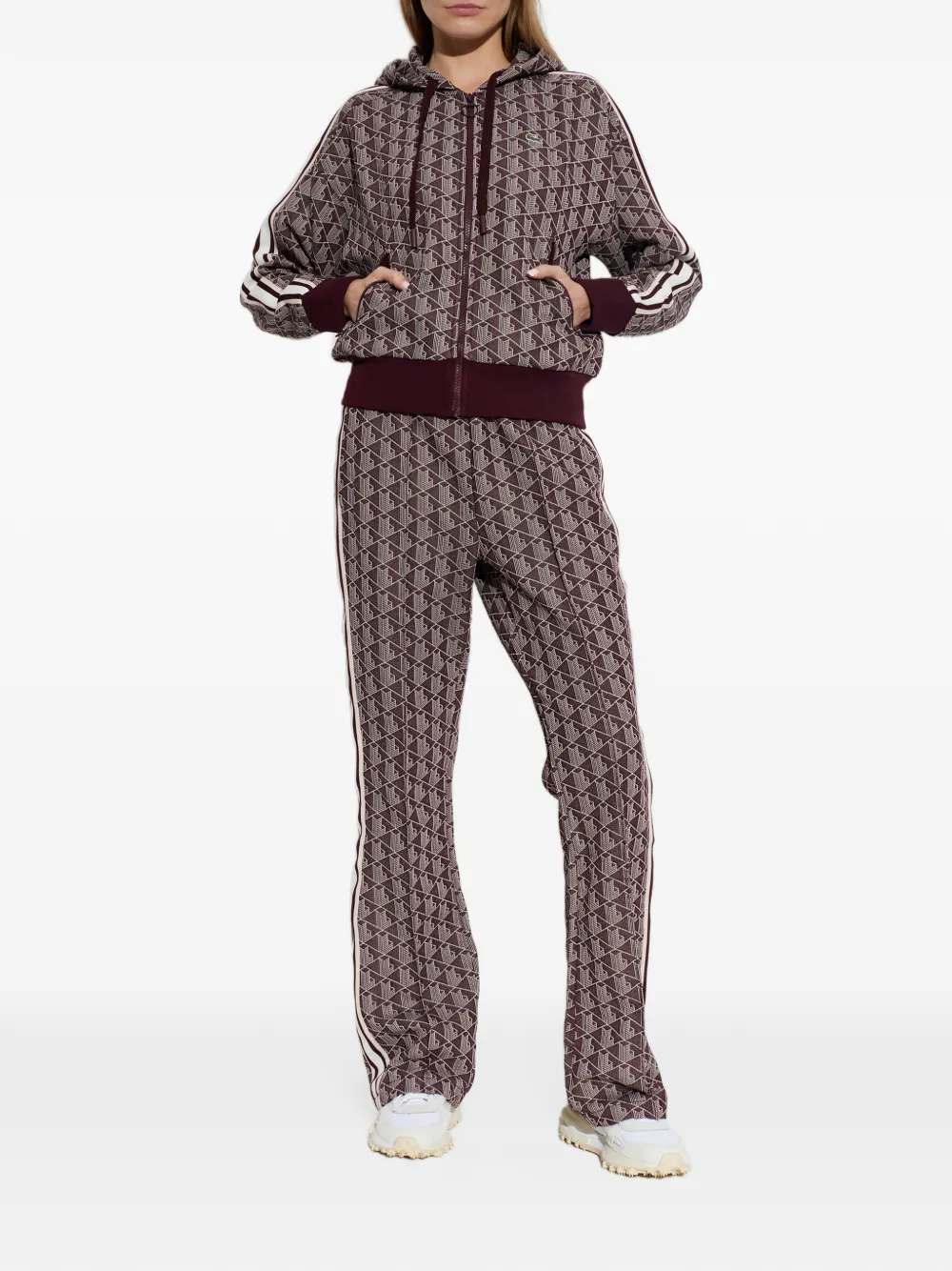 Lacoste Bell-bottom tracksuit bottoms with Monogram Bruin