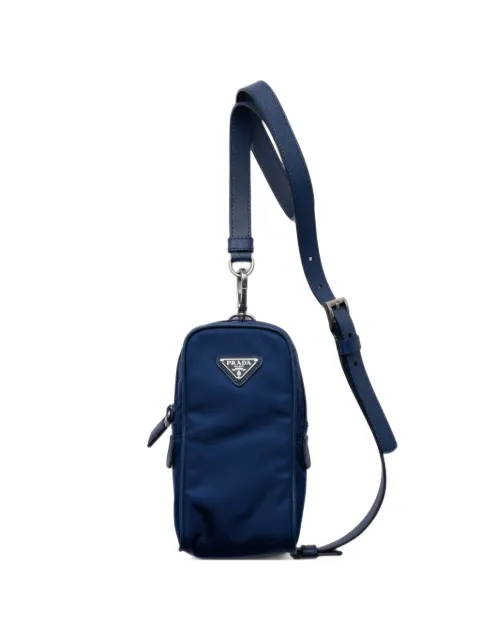 Prada logo-plaque shoulder bag