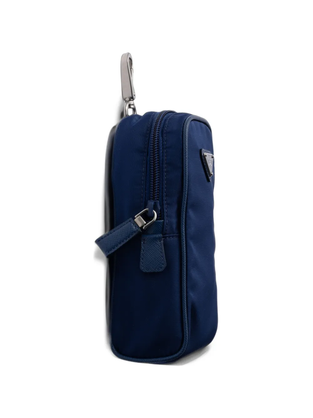 Prada Schoudertas met logoplakkaat Blauw