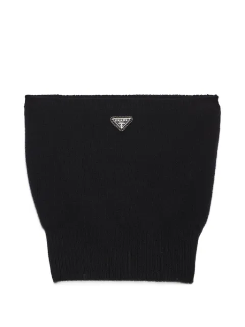 Prada logo-patch bandeau top