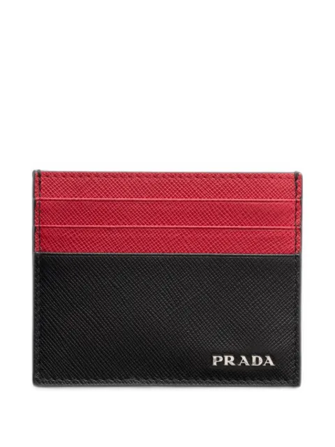 Prada logo-plaque card holder