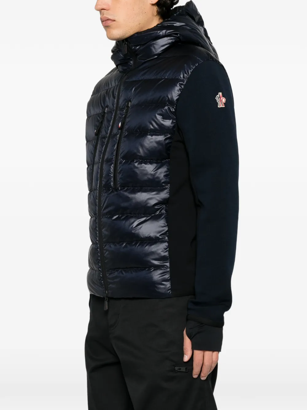 Moncler Grenoble quilted padded jacket Blauw