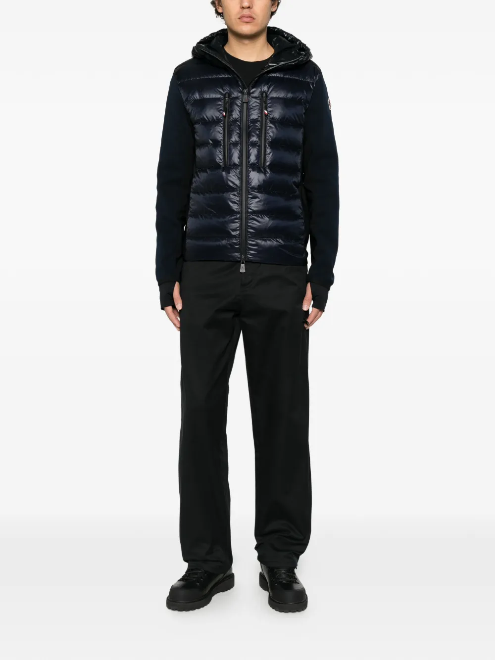 Moncler Grenoble quilted padded jacket Blauw