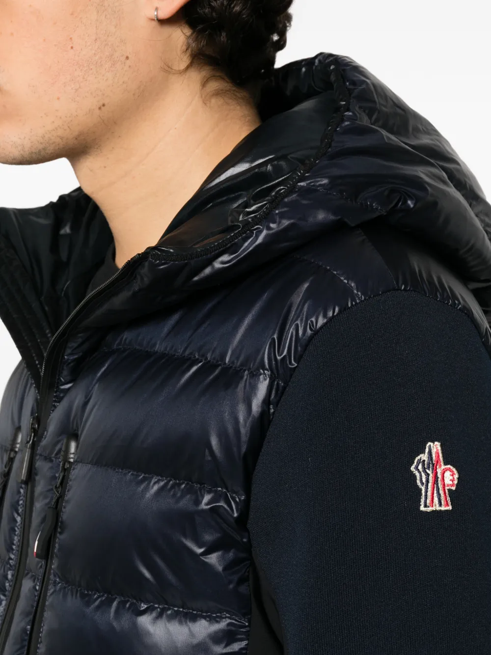 Moncler Grenoble quilted padded jacket Blauw